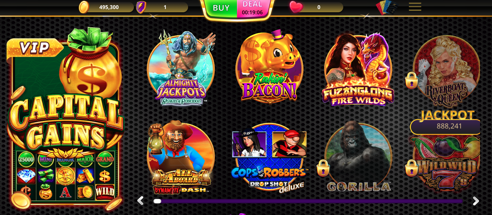 Hard Rock Social Casino landing page
